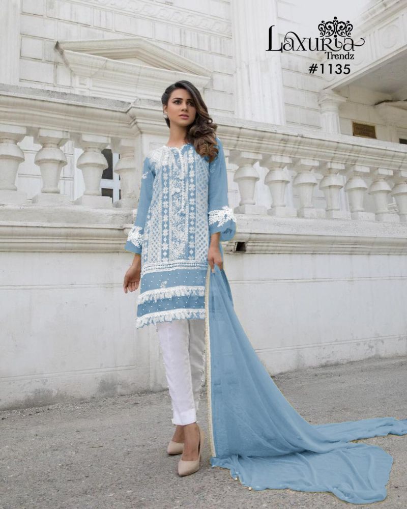 Luxury pret Collection 1135 Western Style Top With Bottom