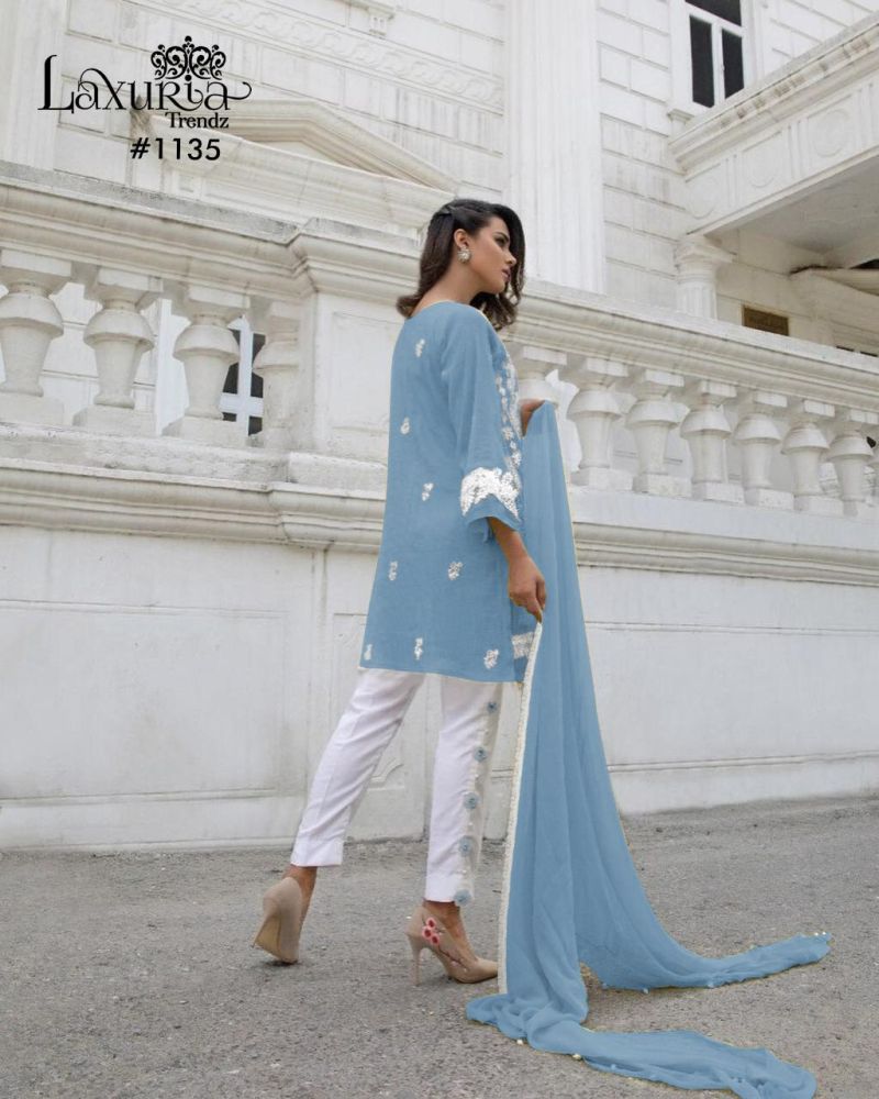 Luxury pret Collection 1135 Western Style Top With Bottom