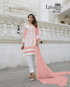 Luxury pret Collection 1135 Western Style Top With Bottom