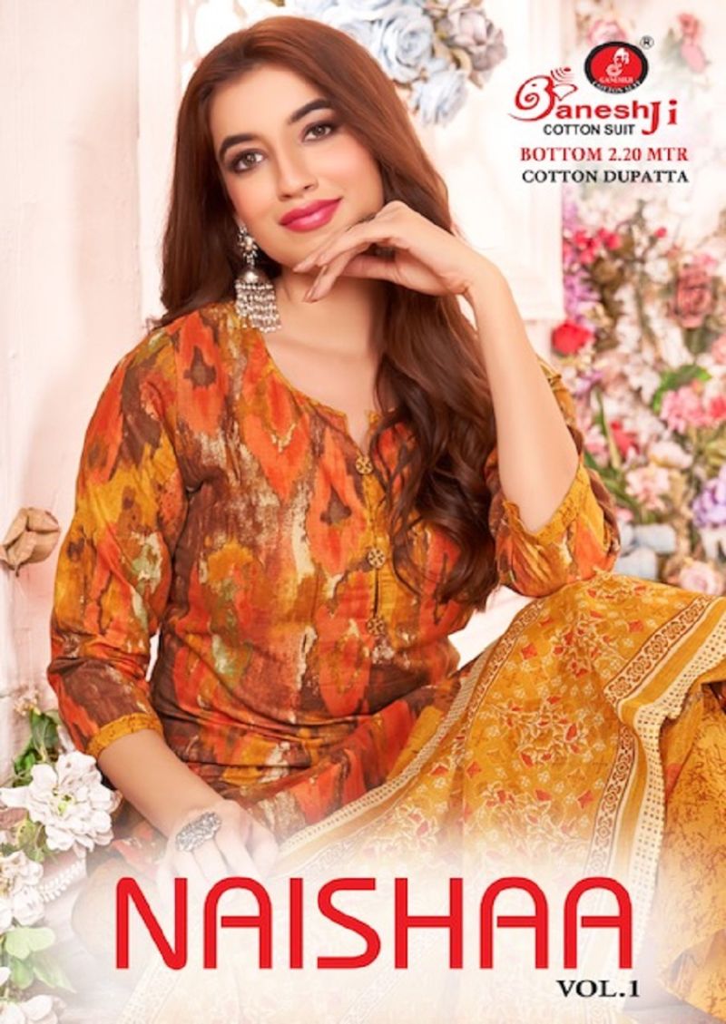 Ganeshji Naishaa Vol 1 Heavy Cotton Dress Material