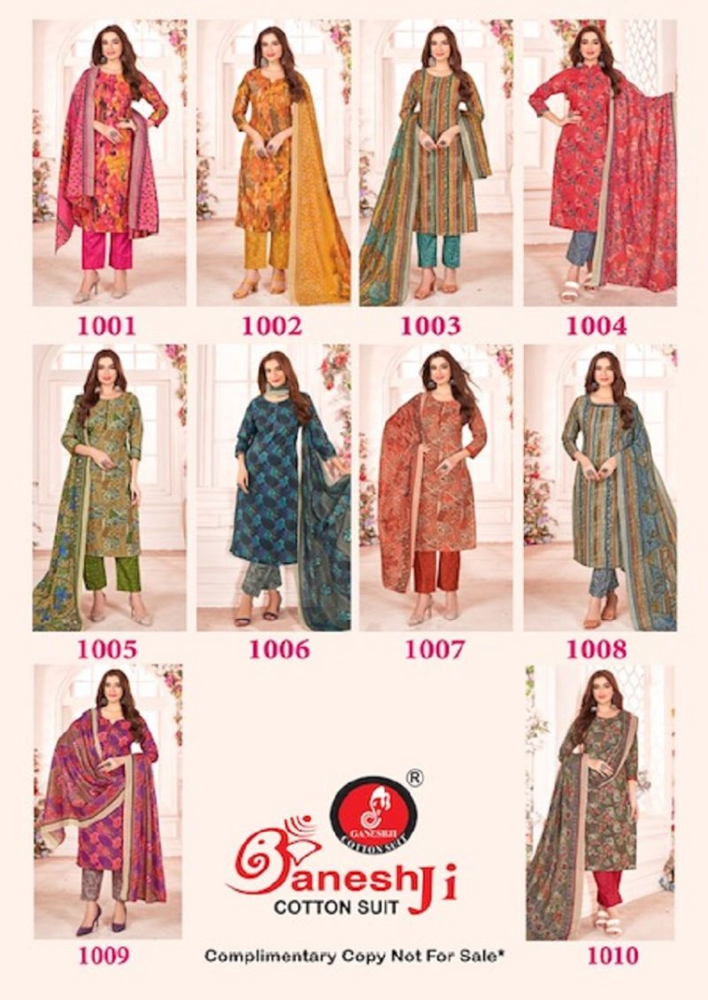 Ganeshji Naishaa Vol 1 Heavy Cotton Dress Material