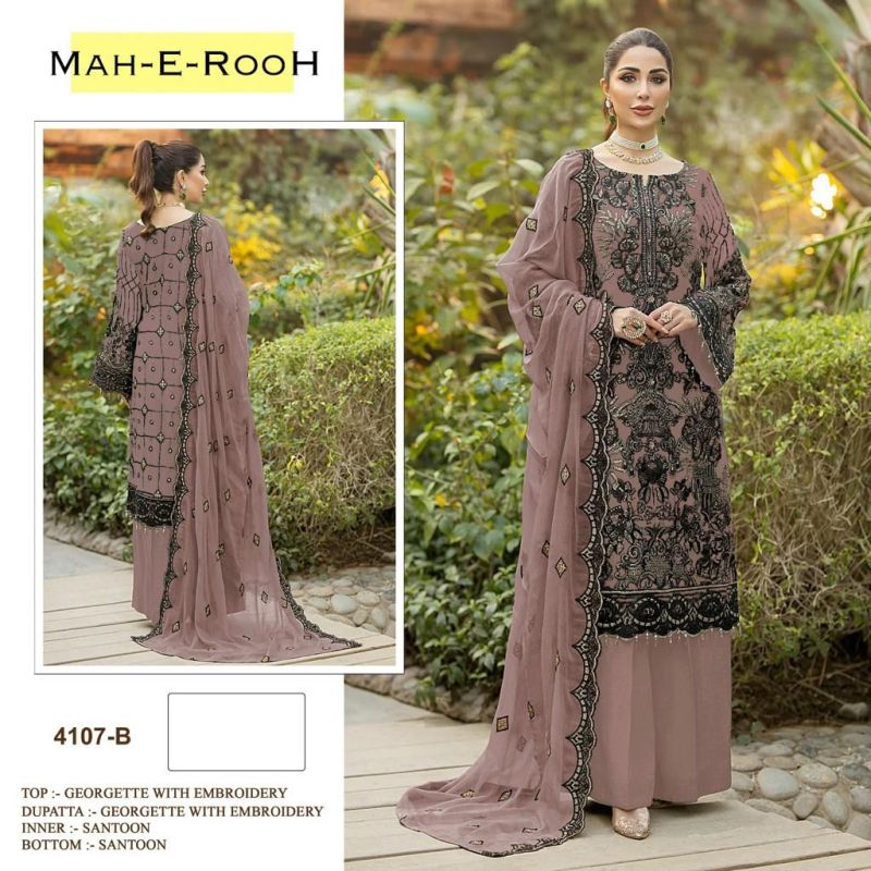 Mah E Rooh 4107 Light Color Premium Embroidey Salwar Kameez ₹ 5980