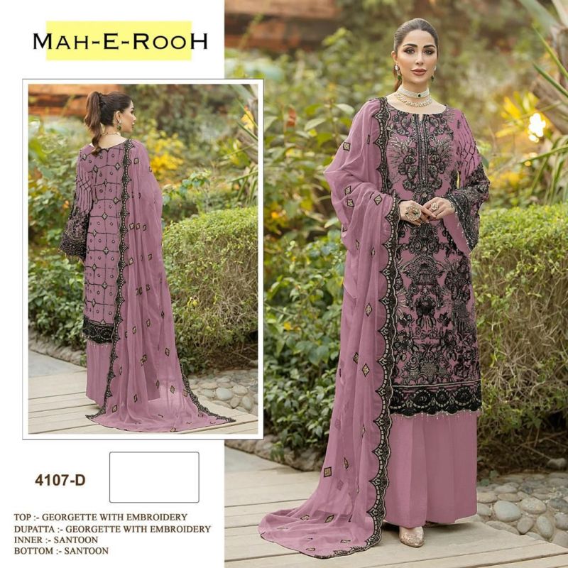 Mah E Rooh 4107 Light Color Premium Embroidey Salwar Kameez ₹ 5980