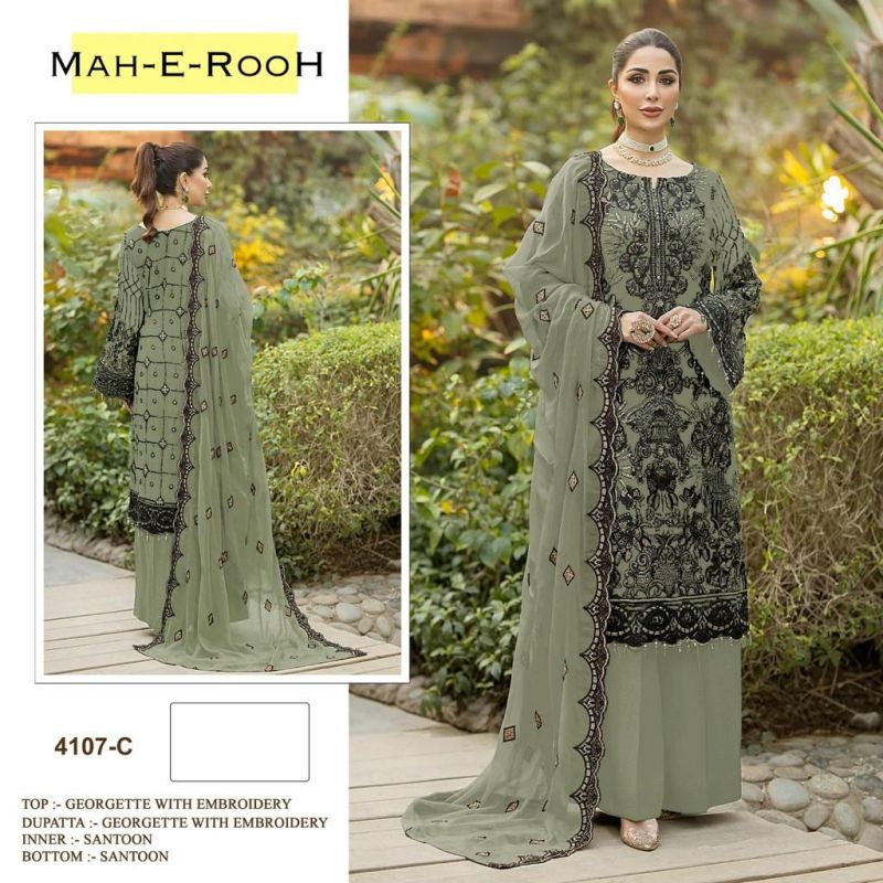 Mah E Rooh 4107 Light Color Premium Embroidey Salwar Kameez ₹ 5980