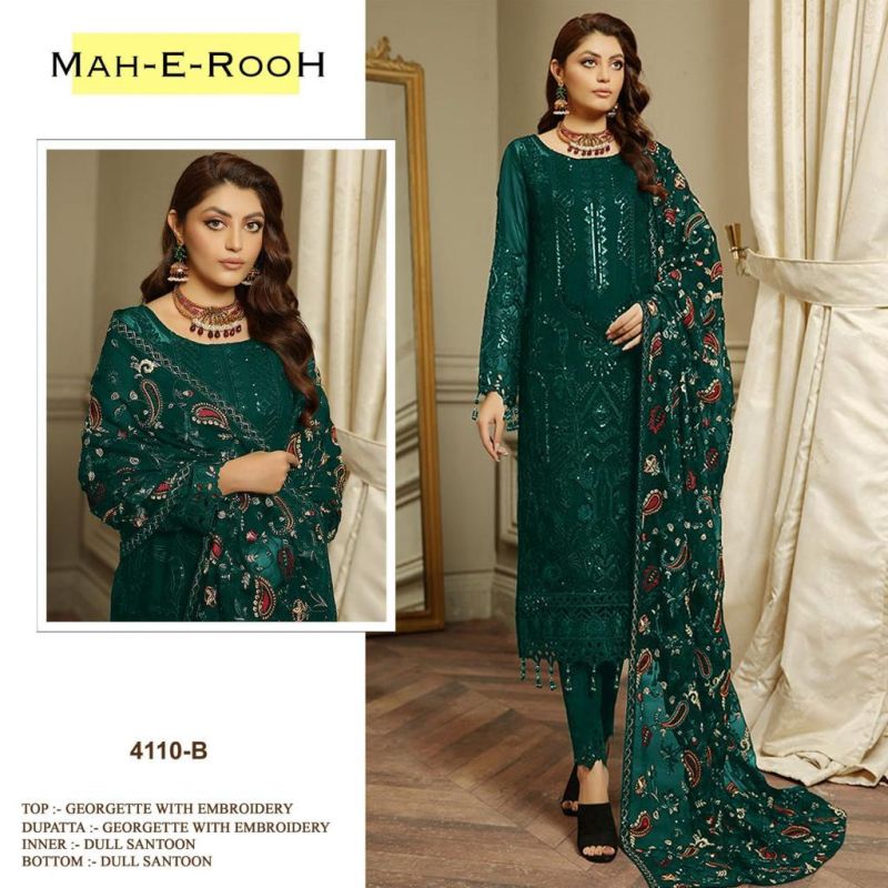 Mah E Rooh 4110 Embroidery Sequence Salwar Kameez Collection
