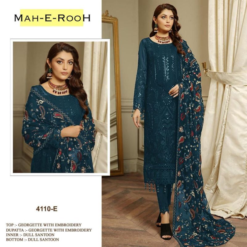 Mah E Rooh 4110 Embroidery Sequence Salwar Kameez Collection
