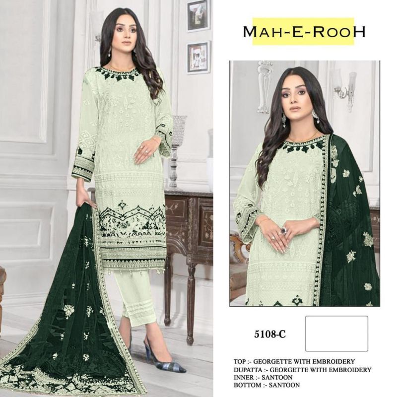 Mah E Rooh 5108 Embroidery Designer Salwar Suits Collection