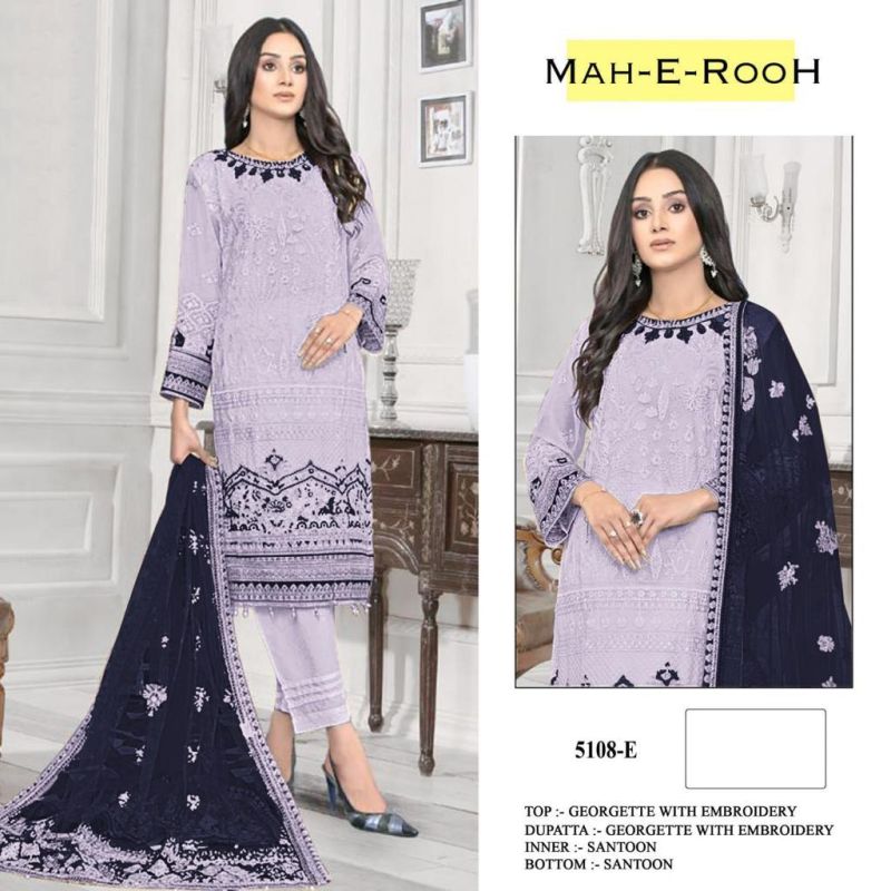 Mah E Rooh 5108 Embroidery Designer Salwar Suits Collection
