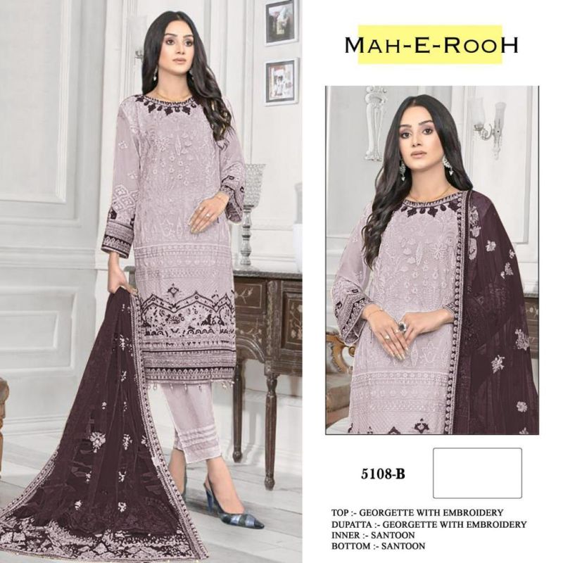 Mah E Rooh 5108 Embroidery Designer Salwar Suits Collection