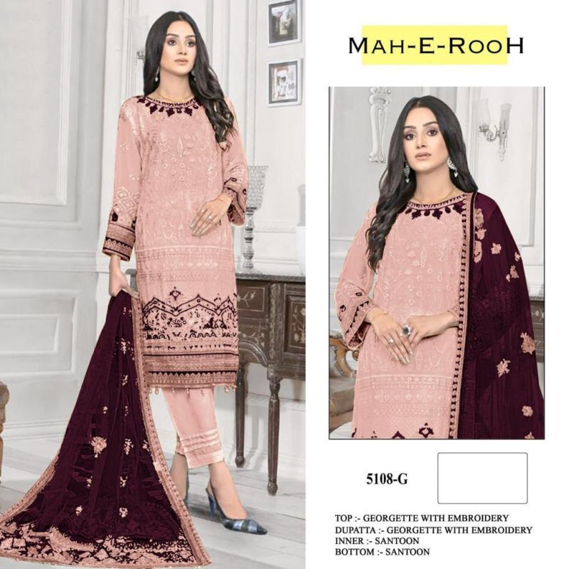 Mah E Rooh 5108 Embroidery Designer Salwar Suits Collection