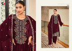 Gull Jee Ek Noor Embroidered Valvet Suit Collection