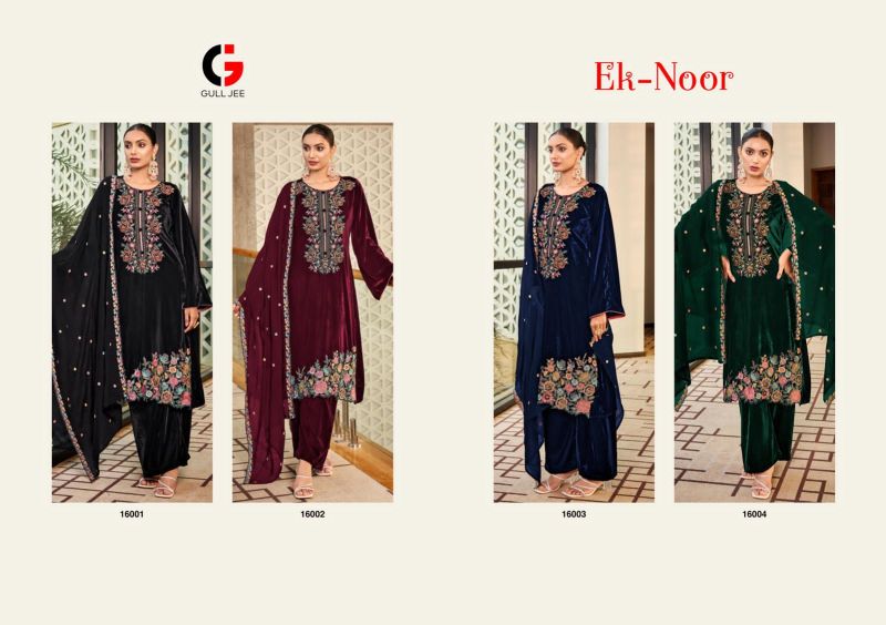Gull Jee Ek Noor Embroidered Valvet Suit Collection