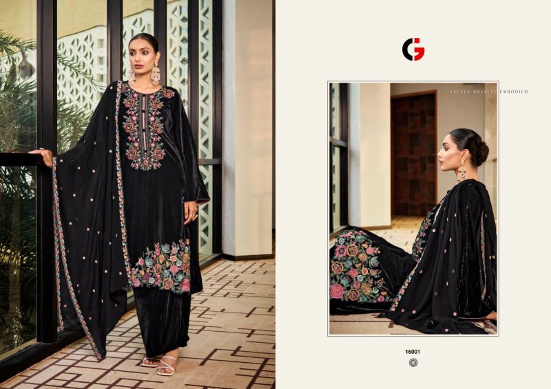 Gull Jee Ek Noor Embroidered Valvet Suit Collection