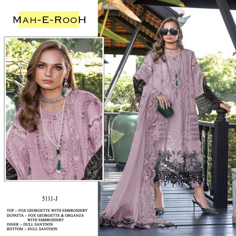 Mah E Rooh 5111 Heavy Faux Georgette Pakistani Suits
