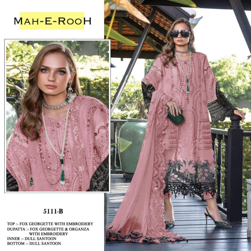 Mah E Rooh 5111 Heavy Faux Georgette Pakistani Suits