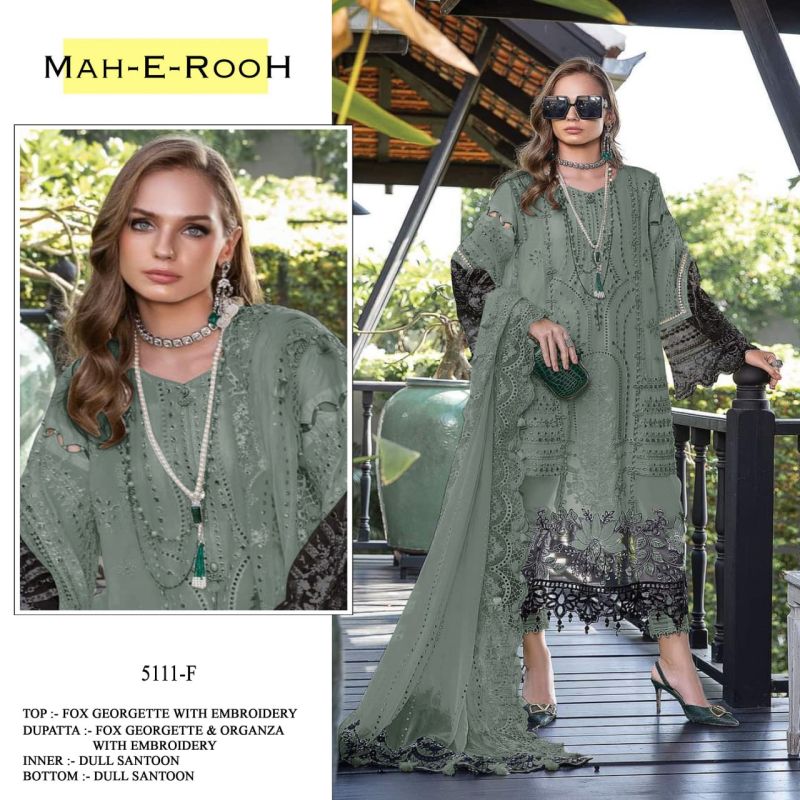 Mah E Rooh 5111 Heavy Faux Georgette Pakistani Suits