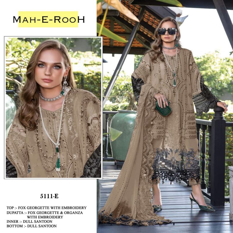 Mah E Rooh 5111 Heavy Faux Georgette Pakistani Suits