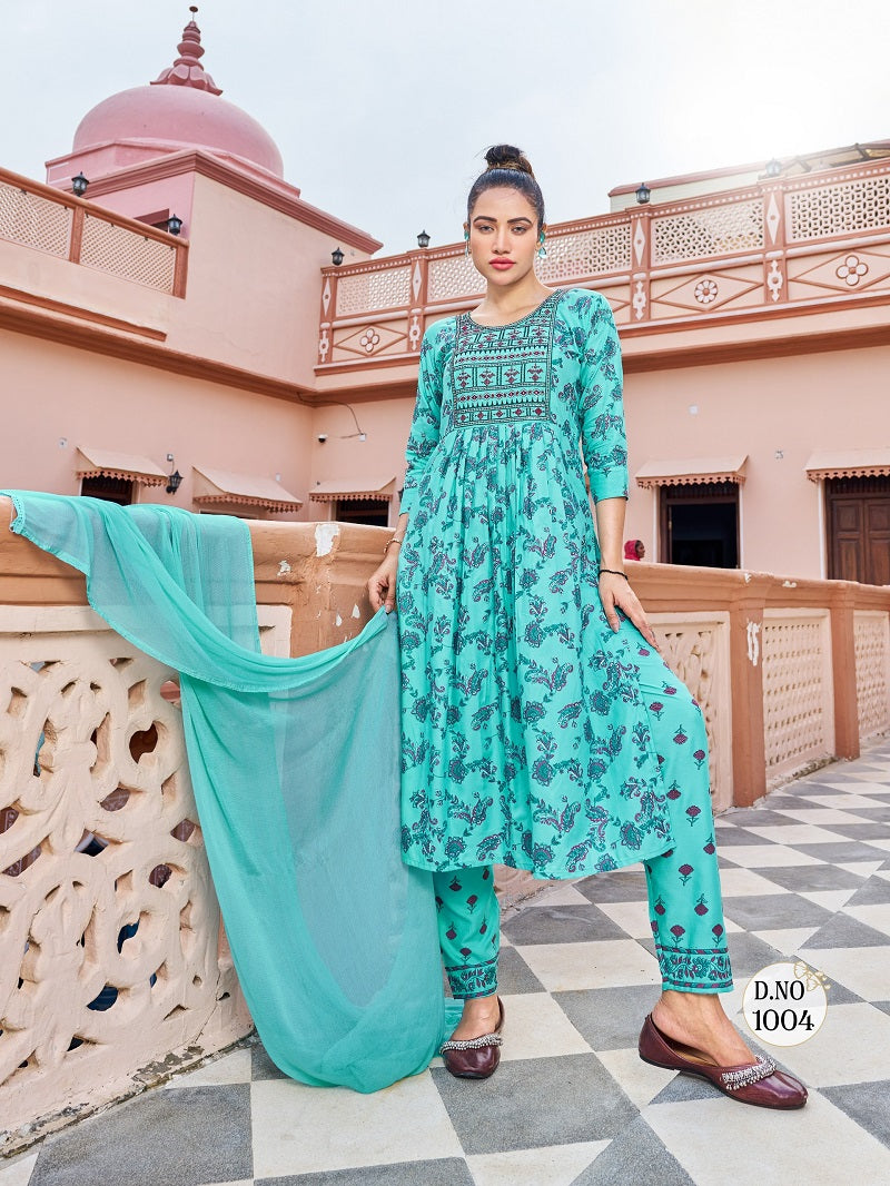 Blue Hills Senorita Vol 20 Rayon Kurti With Dupatta Collection