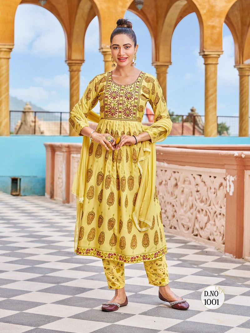 Blue Hills Senorita Vol 20 Rayon Kurti With Dupatta Collection