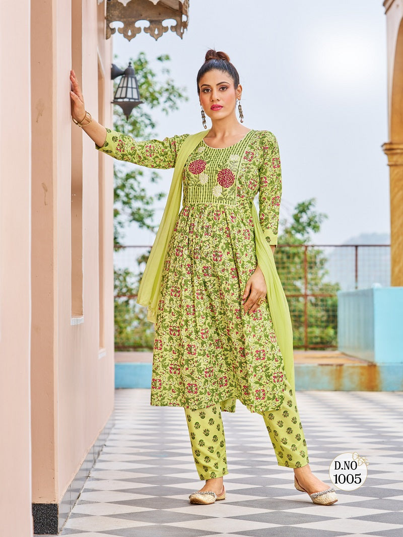 Blue Hills Senorita Vol 20 Rayon Kurti With Dupatta Collection