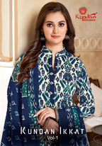 Kundan Ikkat Vol 1 Cotton Printed Kurti Bottom With Dupatta Full Catalog available at wholesale rate.