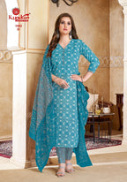 Kundan Ikkat Vol 1 Cotton Printed Kurti Bottom With Dupatta Full Catalog available at wholesale rate.