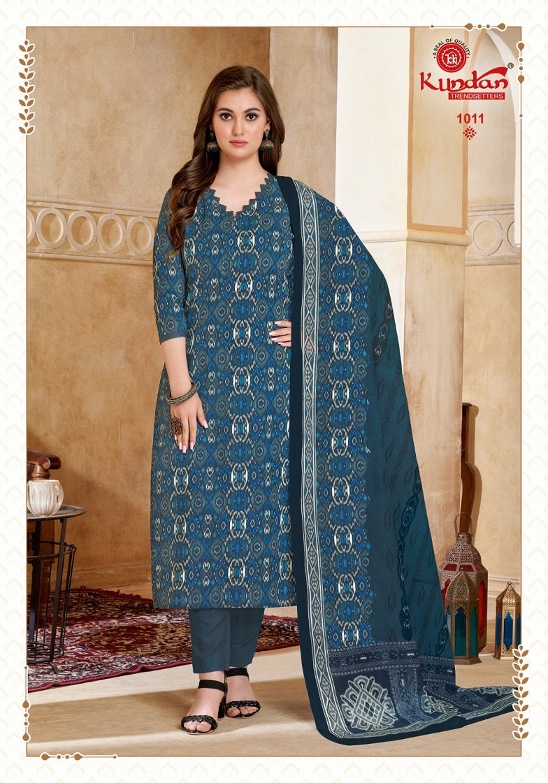 Kundan Ikkat Vol 1 Cotton Printed Kurti Bottom With Dupatta Full Catalog available at wholesale rate.