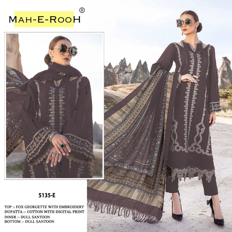 Mah E Rooh 5135 A to F Georgette Salwar Suit Collection