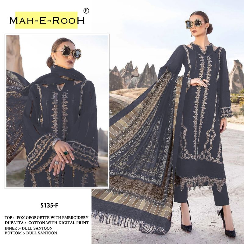 Mah E Rooh 5135 A to F Georgette Salwar Suit Collection