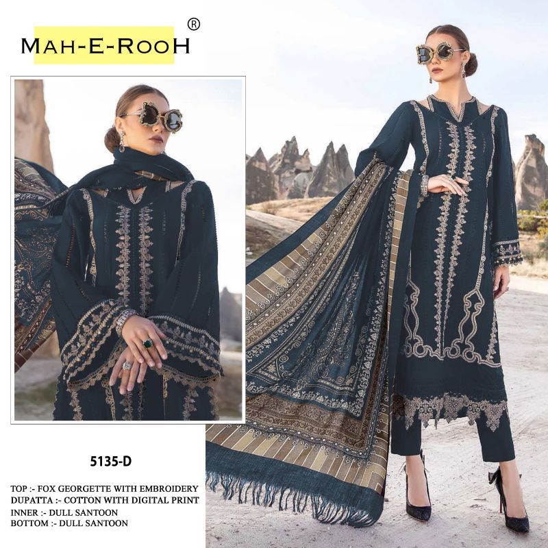 Mah E Rooh 5135 A to F Georgette Salwar Suit Collection