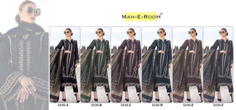 Mah E Rooh 5135 A to F Georgette Salwar Suit Collection