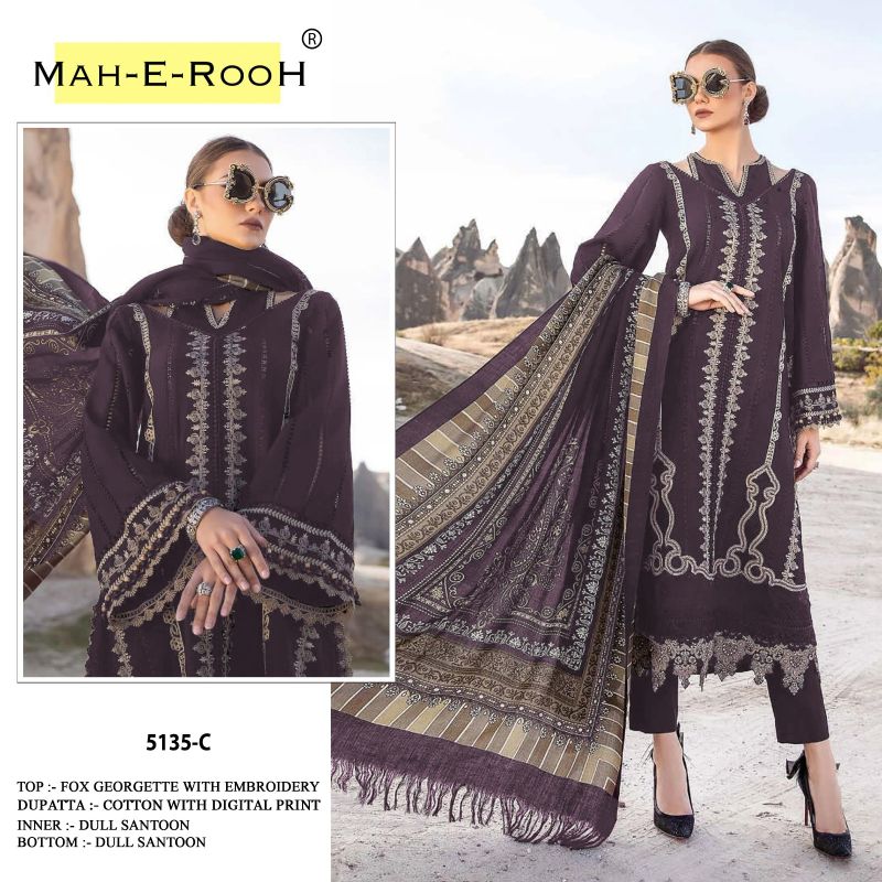 Mah E Rooh 5135 A to F Georgette Salwar Suit Collection