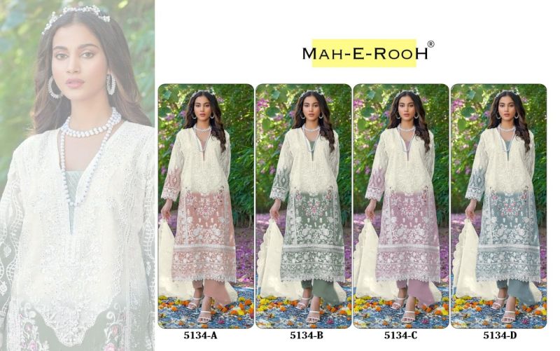 Mah E Rooh 5134 A to H Organza Salwar Suit Collection