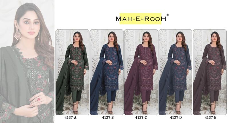 Mah E Rooh 4137 A To E Georgette Salwar Suit Collection
