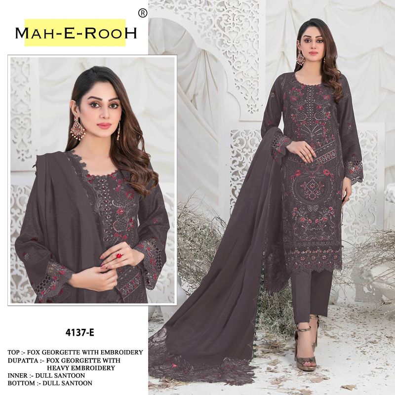 Mah E Rooh 4137 A To E Georgette Salwar Suit Collection