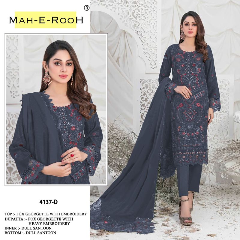 Mah E Rooh 4137 A To E Georgette Salwar Suit Collection