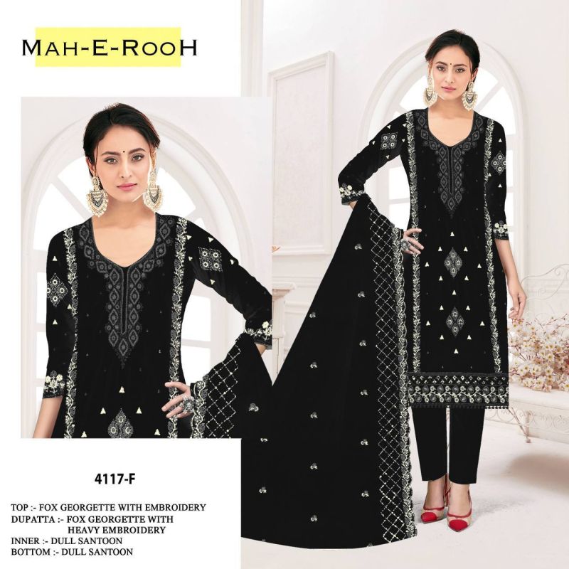 Mah E Rooh 4117 A To F Georgette Salwar Suit Collection