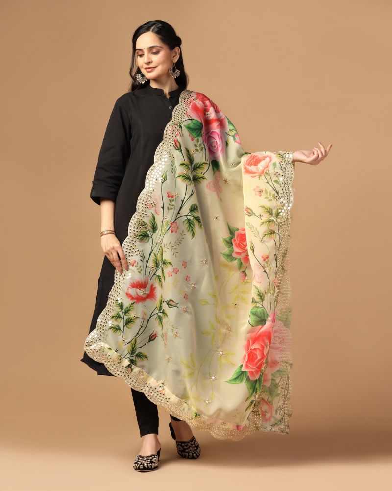Mirror Organza Sequance Dupatta Collection
