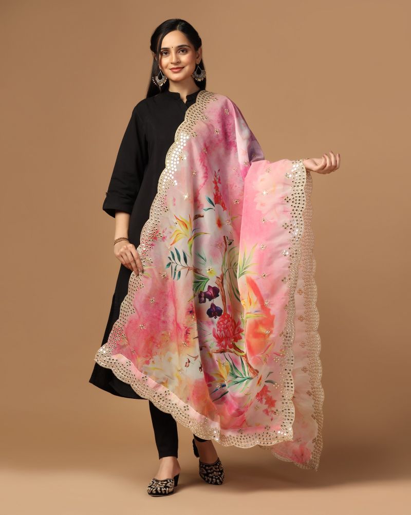 Mirror Organza Sequance Dupatta Collection