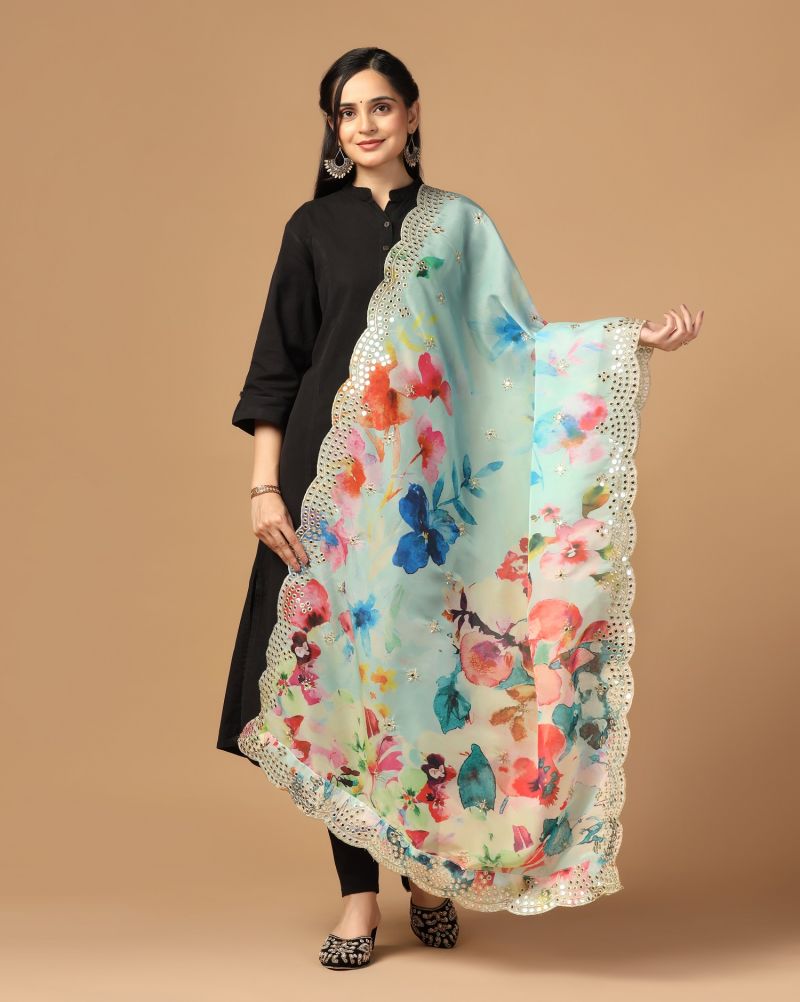 Mirror Organza Sequance Dupatta Collection