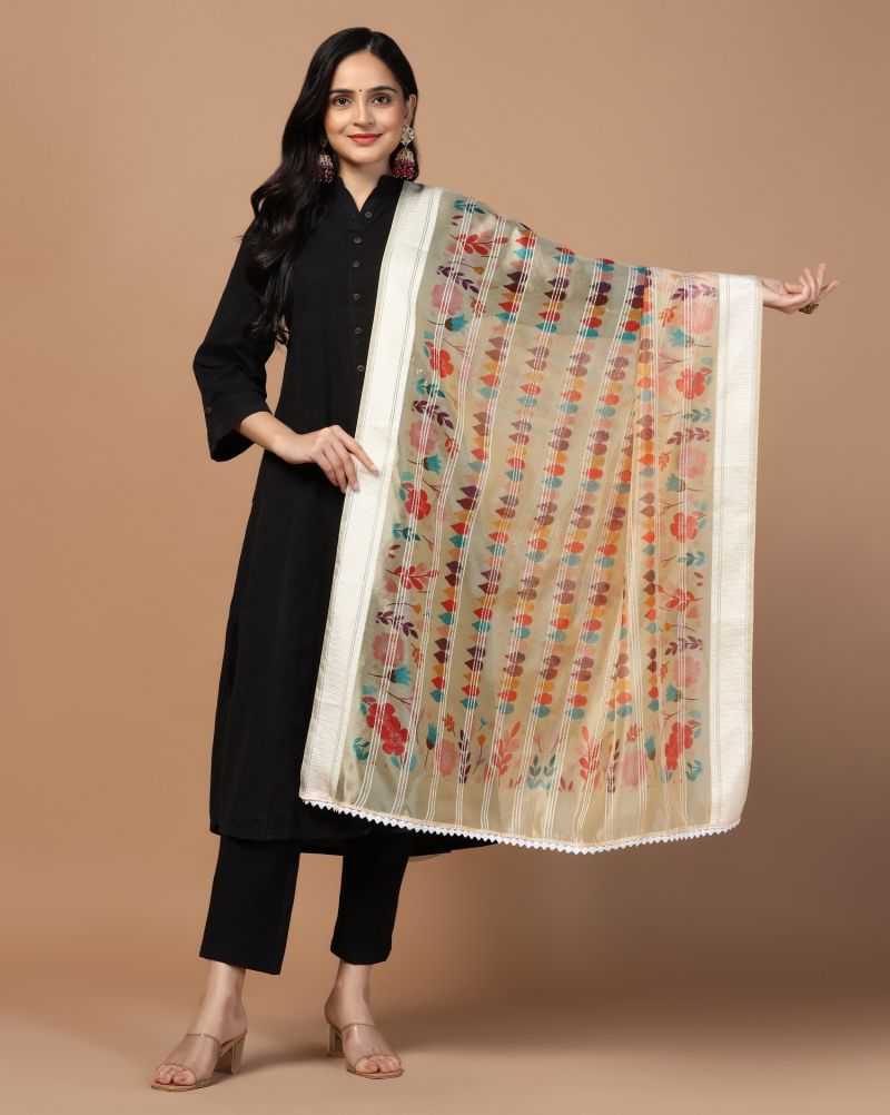 Organza Loom Crochet Dupatta Collection