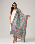 Kalamkari Print Lilen Zari Patta Dupatta Collection