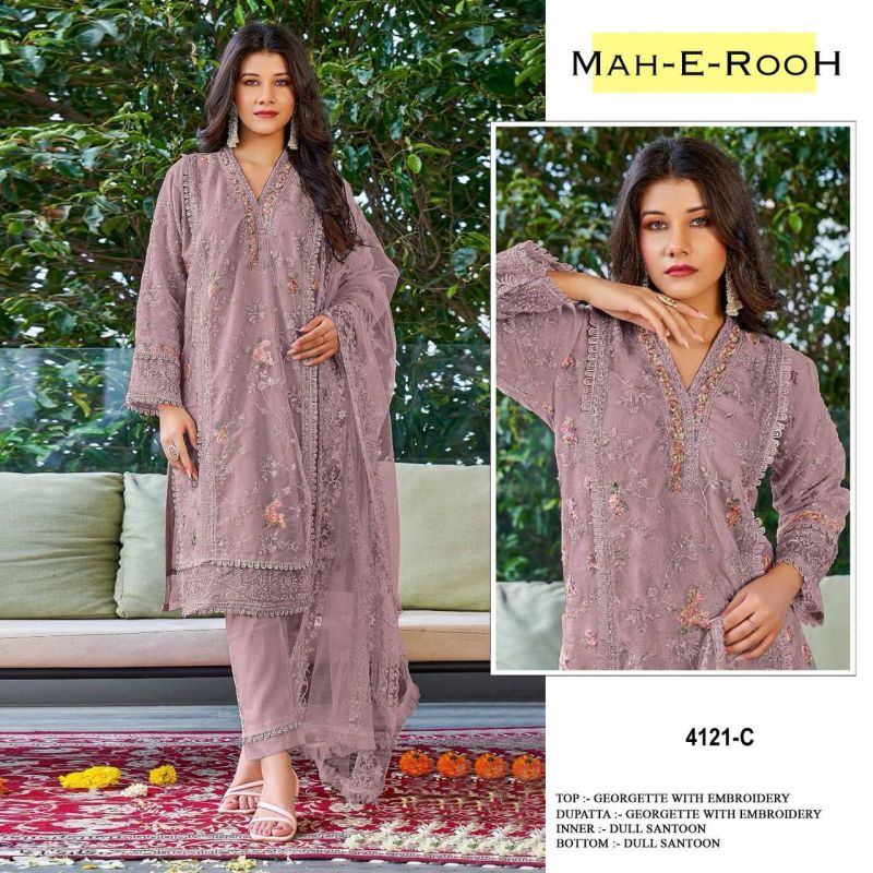 Mah E Rooh 4121 A To G Georgette Salwar Kameez Collection