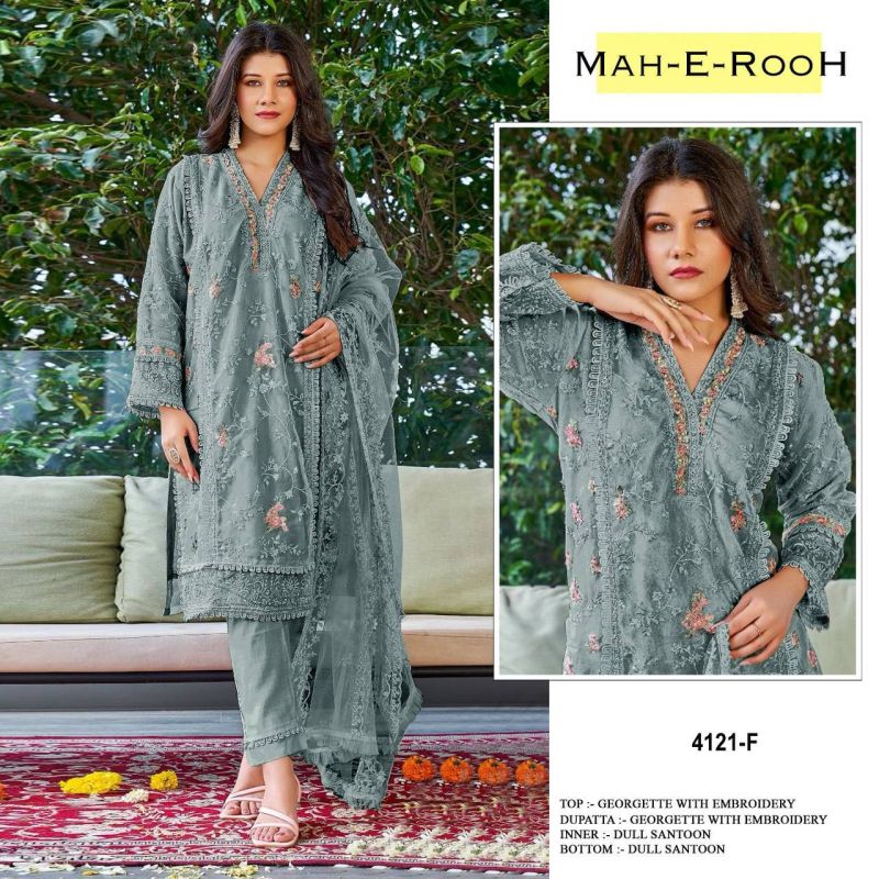 Mah E Rooh 4121 A To G Georgette Salwar Kameez Collection