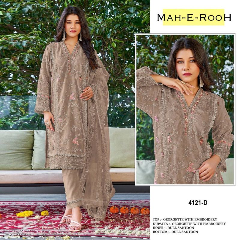 Mah E Rooh 4121 A To G Georgette Salwar Kameez Collection