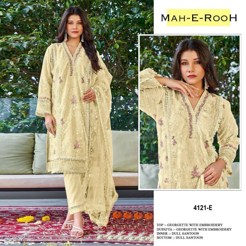 Mah E Rooh 4121 A To G Georgette Salwar Kameez Collection