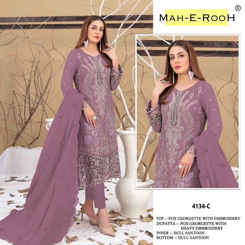 Mah E Rooh 4134 A To E Georgette Salwar Kameez Collection