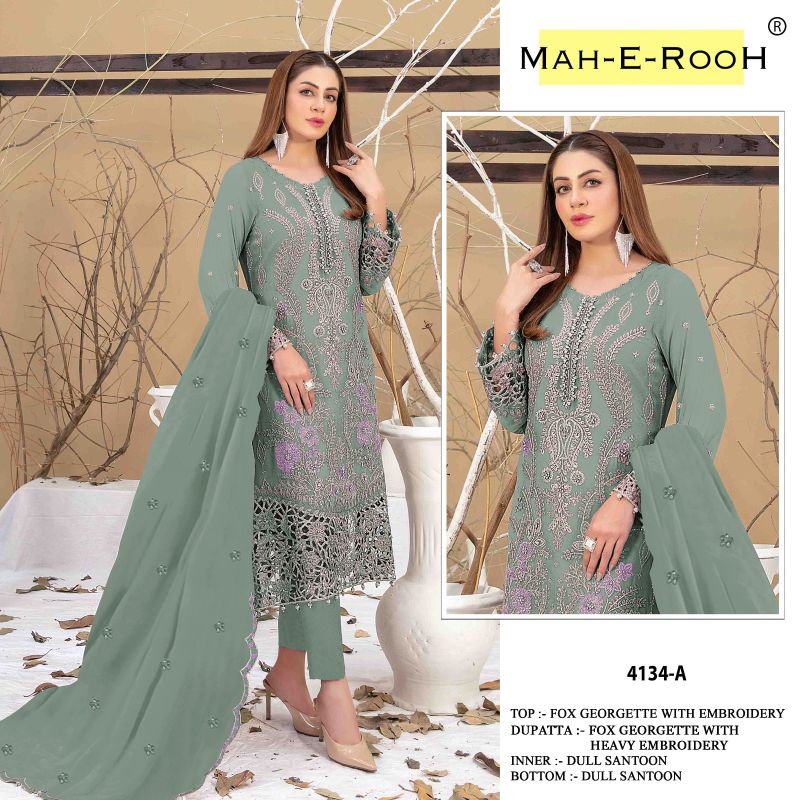 Mah E Rooh 4134 A To E Georgette Salwar Kameez Collection