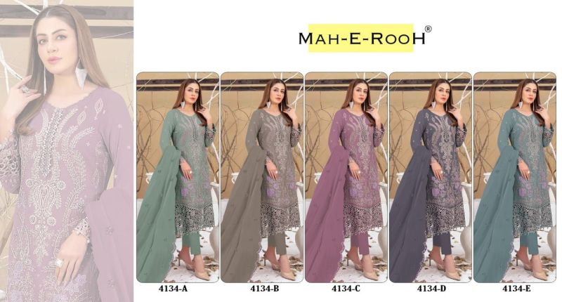Mah E Rooh 4134 A To E Georgette Salwar Kameez Collection