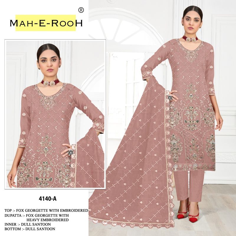 Mah E Rooh 4140 A To D Georgette Salwar Kameez Collection